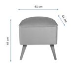 Σκαμπώ New Bern πορτοκαλί 41x44cm ed8009 - Image 2