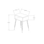 Κομοδίνο Tenby Oak μελαμίνη 45x30x63cm ed8017 - Image 2