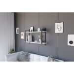 Ράφι τοίχου Abat άσπρη μελαμίνη 90x60x22cm ed8018