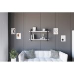 Ράφι τοίχου Abat άσπρη μελαμίνη 90x60x22cm ed8018 - Image 5