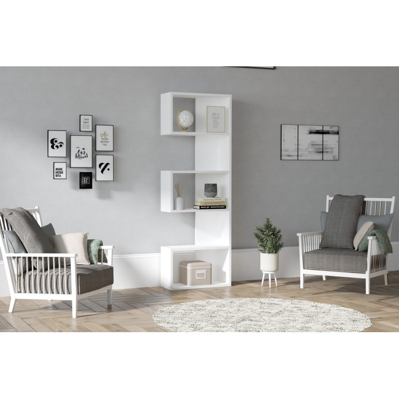 8023_0-800x800 Βιβλιοθήκη Nebu άσπρη μελαμίνη 51 8x150cm ed8023 - Image 1