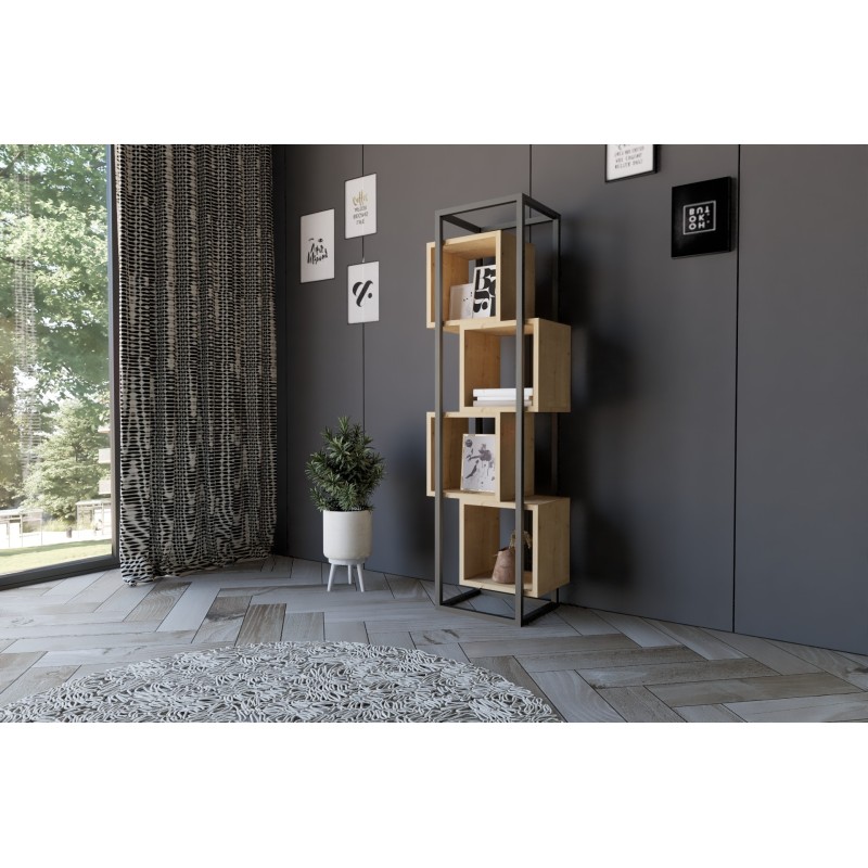 8024_0-800x800 Βιβλιοθήκη Rabant Sapphire μελαμίνη 44x29x140εκ ed8024 - Image 1