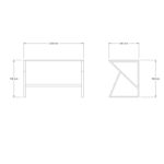 Γραφείο Marion λευκό 120x60x75cm μελαμίνη ed8025 - Image 2