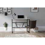 Γραφείο Moon μελαμίνη λευκό χρώμα 90x74x60cm ed8026