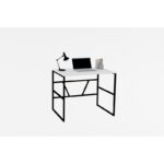 Γραφείο Moon μελαμίνη λευκό χρώμα 90x74x60cm ed8026 - Image 4