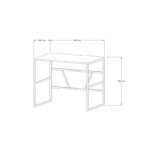 Γραφείο Moon μελαμίνη λευκό χρώμα 90x74x60cm ed8026 - Image 2