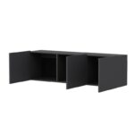 Έπιπλο τηλεόρασης Neon λευκό ανθρακί 150x31x44cm ed8031 - Image 3