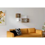 Ράφι τοίχου Afro καρυδί μελαμίνη 90 6x20x51cm ed8033