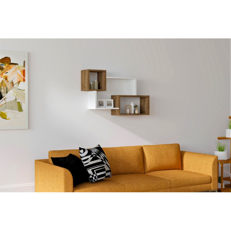 8033_0-800x800 Ράφι τοίχου Afro καρυδί μελαμίνη 90 6x20x51cm ed8033 - Image 1