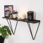 Ραφιέρα Gladiolus σκούρο καρυδί ξύλο 60x15x30εκ ed8034