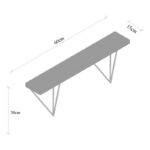 Ραφιέρα Gladiolus σκούρο καρυδί ξύλο 60x15x30εκ ed8034 - Image 2