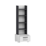 Βιβλιοθήκη Dawn ανθρακί άσπρο μελαμίνη 35x25 6x152 2εκ ed8039 - Image 3