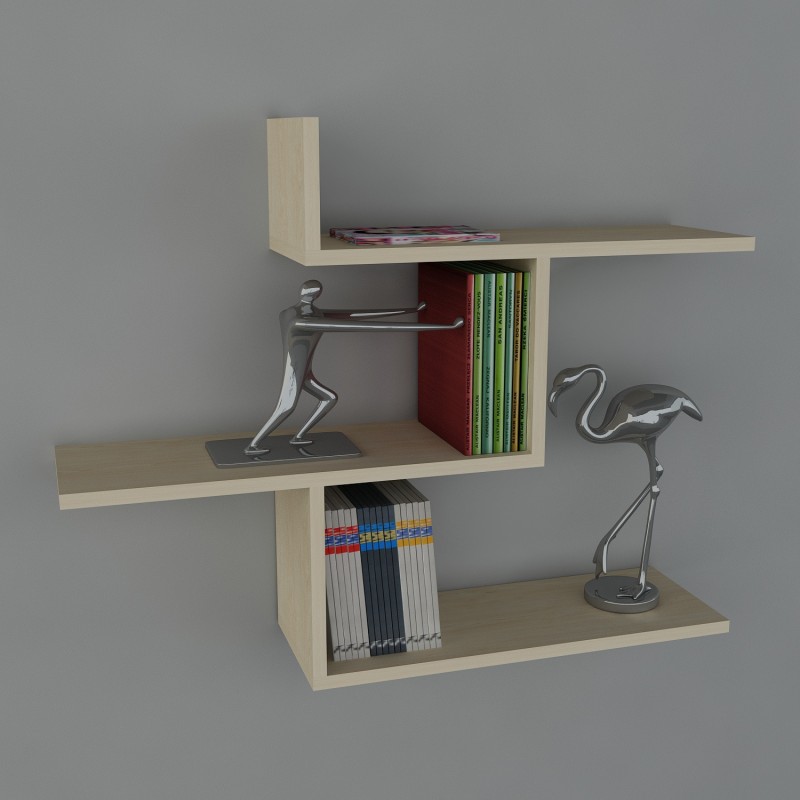 8043_0-800x800 Ράφι τοίχου Bien Birch μελαμίνη 85 9x22x70 5cm ed8043 - Image 1