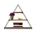 Ραφιέρα Hyacinth καρυδί μαύρο μελαμίνη μεταλλικό πλαίσιο 60x52x15εκ ed8044 - Image 3