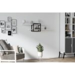 Ράφι τοίχου Mone άσπρη μελαμίνη 120x18x30cm ed8046