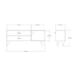 Έπιπλο τηλεόρασης Jena Oak 120x29x50cm ed8062 - Image 2