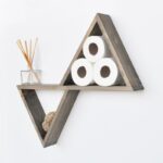 Ραφιέρα τοίχου Avra 55x50cm ξύλινη ed8069