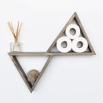 Ραφιέρα τοίχου Avra 55x50cm ξύλινη ed8069 - Image 2