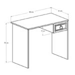 Γραφείο Sesami λευκό 90x51x75cm μελαμίνη ed8073 - Image 2