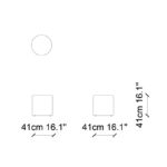 Σκαμπώ Ada κρεμ ύφασμα 41x41cm ed8074 - Image 2