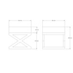 Σκαμπώ Nome μπεζ 46x44cm ed8082 - Image 2