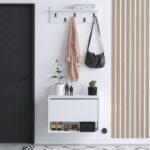 Έπιπλο εισόδου Press άσπρο μελαμίνη 70x35x55εκ ed8090