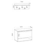 Έπιπλο εισόδου Press άσπρο μελαμίνη 70x35x55εκ ed8090 - Image 2