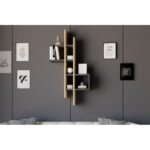 Ραφιέρα Emse Sapphire δρυς ανθρακί μελαμίνη 53 8x19 6x108εκ ed8091