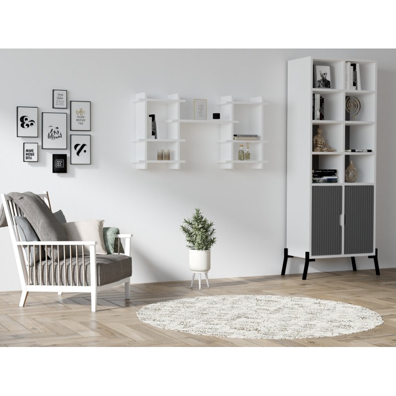 8092_0-800x800 Ραφιέρα Tefo άσπρο μελαμίνη 116 4x19 5x60εκ ed8092 - Image 1