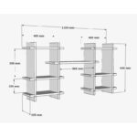 Ραφιέρα Tefo άσπρο μελαμίνη 116 4x19 5x60εκ ed8092 - Image 2