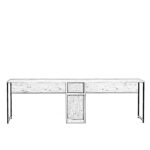 Γραφείo Doppio oak χρώμα μελαμίνη μέταλλο 240x60x74cm ed80 - Image 3