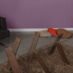 Τραπέζι σαλονιού Roman Maxi σκούρο δρυς μελαμίνη επιφάνεια γυαλί 92x57x41εκ ed8105 - Image 4