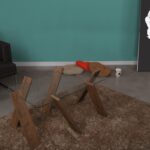 Τραπέζι σαλονιού Roman Maxi Kafkas δρυς μελαμίνη επιφάνεια γυαλί 92x57x41εκ ed8106