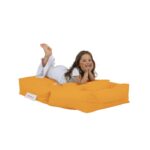 Πουφ Single Seat πορτοκαλί αδιάβροχο ύφασμα 65x40x50cm ed8119 - Image 4