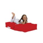 Πουφ Single Seat κόκκινο αδιάβροχο ύφασμα 65x40x50cm ed8120 - Image 4