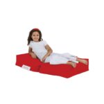 Πουφ Single Seat κόκκινο αδιάβροχο ύφασμα 65x40x50cm ed8120 - Image 3