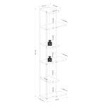 Βιβλιοθήκη Feza άσπρο μελαμίνη 45x31 8x162 3εκ ed8122 - Image 2