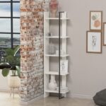 Βιβλιοθήκη Simge άσπρο μελαμίνη 40x23x160εκ ed8123