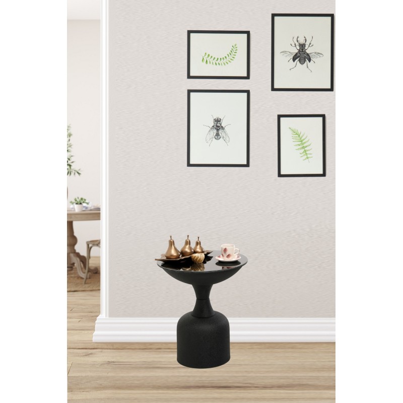 8133_0-800x800 Βοηθητικό μεταλλικό τραπεζάκι Corti μαύρο χρώμα 42x46cm ed8133 - Image 1