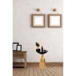 Βοηθητικό μεταλλικό τραπεζάκι Corti χρυσό μαύρο χρώμα 42x56cm ed8134