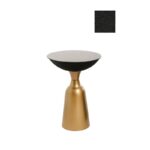 Βοηθητικό μεταλλικό τραπεζάκι Corti χρυσό μαύρο χρώμα 42x56cm ed8134 - Image 4