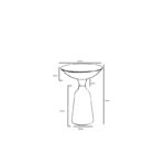 Βοηθητικό μεταλλικό τραπεζάκι Corti χρυσό μαύρο χρώμα 42x56cm ed8134 - Image 2