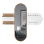 Έπιπλο εισόδου Paco άσπρο καρυδί μελαμίνη 125x12x120εκ ed8136 - Image 4