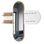 Έπιπλο εισόδου Paco άσπρο καρυδί μελαμίνη 125x12x120εκ ed8136 - Image 3