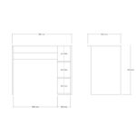 Γραφείο Boyce ανθρακί χρώμα μελαμίνη 90x50x75cm ed8148 - Image 2