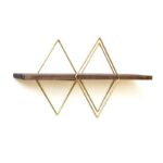 Ραφιέρα Soho καρυδί ξύλο μεταλλικό πλαίσιο 60x15x32εκ ed8150 - Image 4