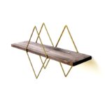 Ραφιέρα Soho καρυδί ξύλο μεταλλικό πλαίσιο 60x15x32εκ ed8150 - Image 3