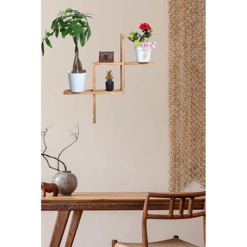 8153_0-800x800 Ραφιέρα τοίχου ξύλινη oak Ares 60x60cm ed8153 - Image 1