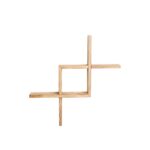 Ραφιέρα τοίχου ξύλινη oak Ares 60x60cm ed8153 - Image 2