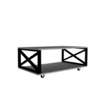 Τραπέζι σαλονιού Berk άσπρο μαύρο μελαμίνη 98x60x33 6εκ ed8165 - Image 4